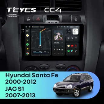 Штатная магнитола Teyes CC4 6/64 Hyundai Santa Fe SM (2000-2012)