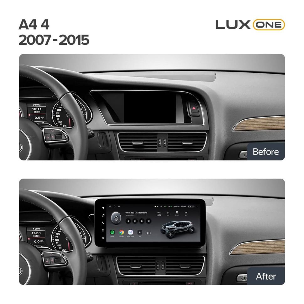 Переходная рамка Audi A4 4 B8 (2007-2015) Тип-A (12,3")