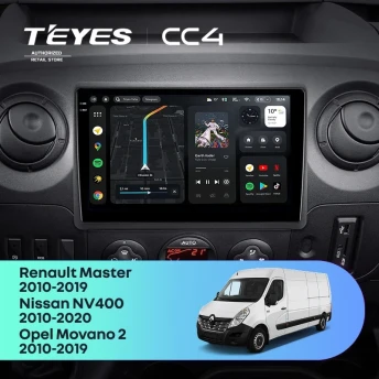 Штатная магнитола Teyes CC4 8/128 Renault Master (2010-2019) F1