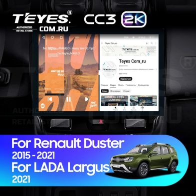 Штатная магнитола Teyes CC3 2K 4/32 Renault Duster (2015-2020) F2 (13")