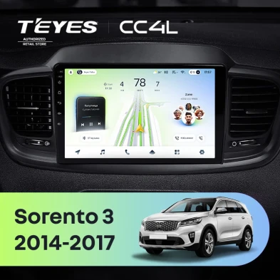 Штатная магнитола Teyes CC4L 6/64 Kia Sorento 3 Prime (2014-2017) Тип-B