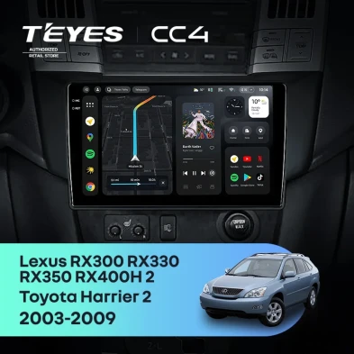 Штатная магнитола Teyes CC4 6/64 Lexus RX300 RX330 RX350 RX400H (2003-2009) F3
