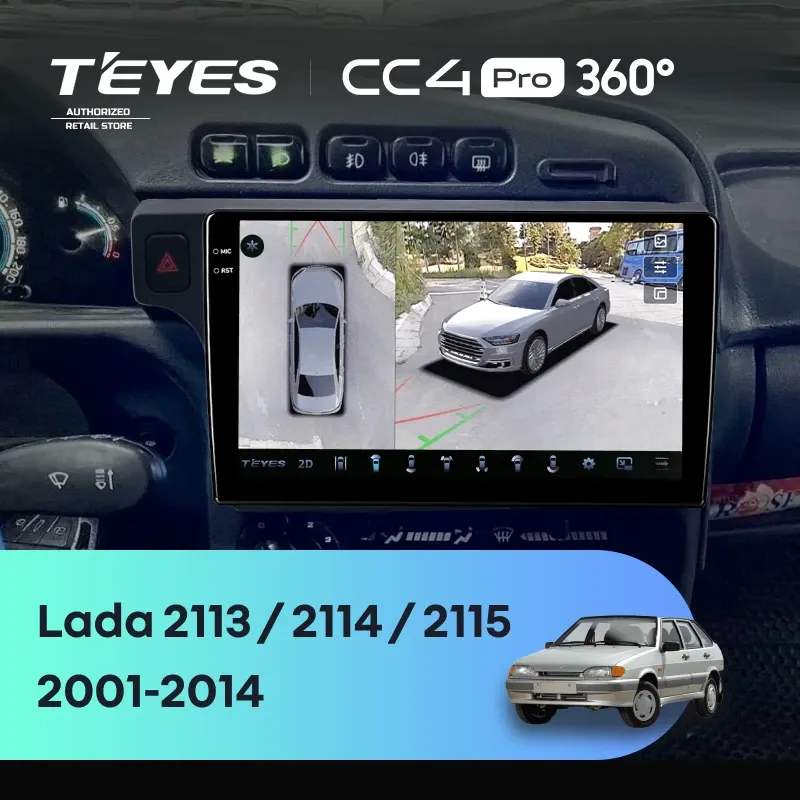 Штатная магнитола Teyes CC4 Pro 360 8/128 Lada 2115 (2001-2014) F1