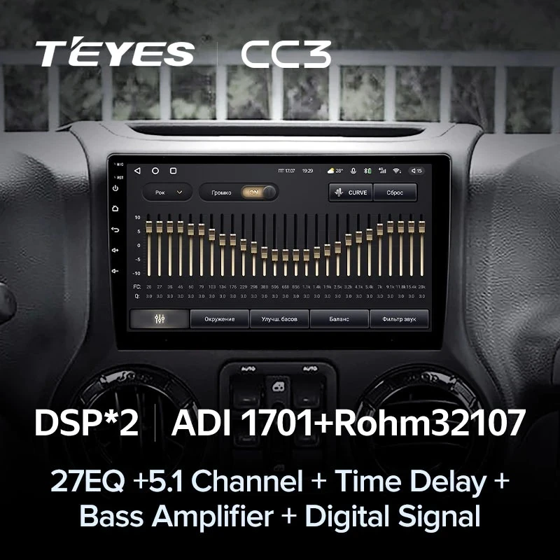 Штатная магнитола Teyes CC3 4/32 Jeep Wrangler 3 JK (2010-2017) L15