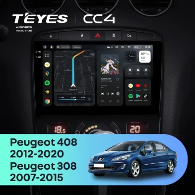 Штатная магнитола Teyes CC4 6/64 Peugeot 308 (2007-2015)