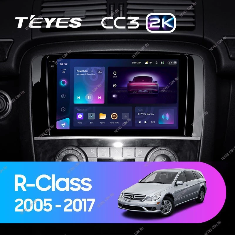 Штатная магнитола Teyes CC3 2K 6/128 Mercedes-Benz R-Class W251 R280 R300 R320 (2005-2017) F1
