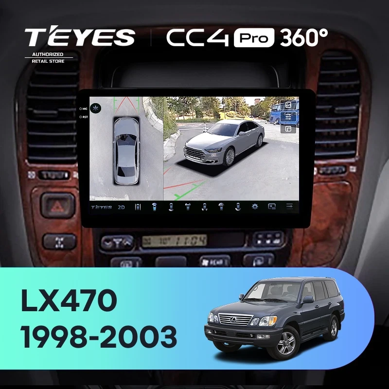 Штатная магнитола Teyes CC4 Pro 360 12/256 Lexus LX470 J100 (1998-2003) F2