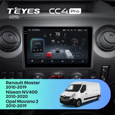 Штатная магнитола Teyes CC4 Pro 8/128 Renault Master (2010-2019) F2