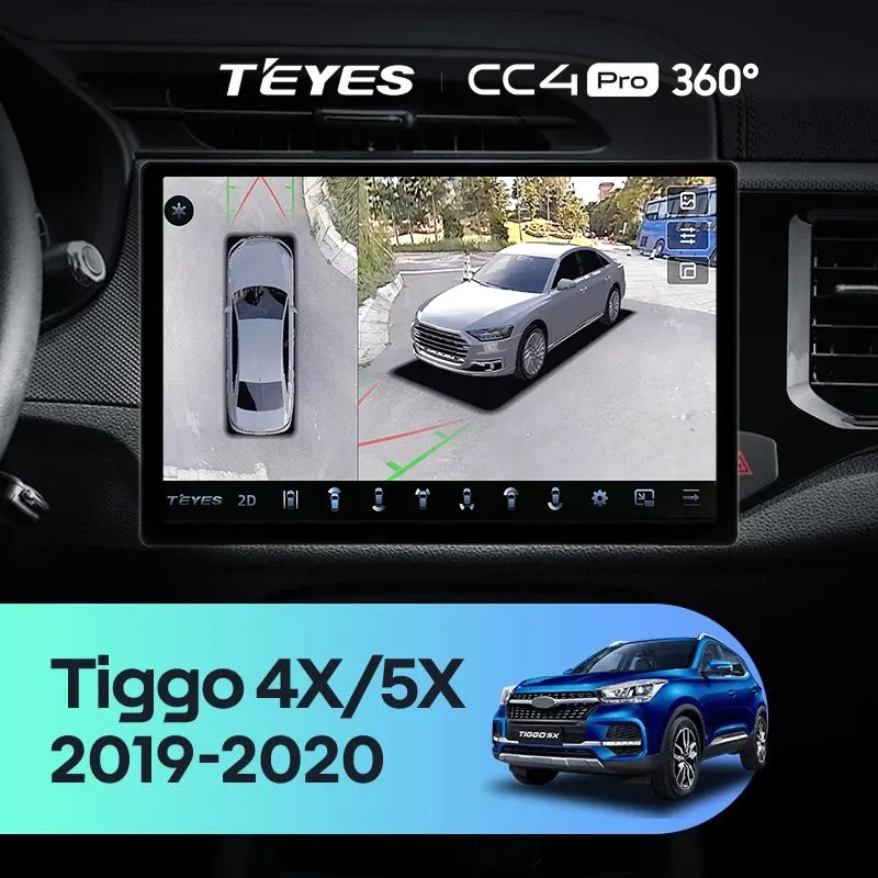 Штатная магнитола Teyes CC4 Pro 360 12/256 Chery Tiggo 4X 5X (2019-2020) (13")