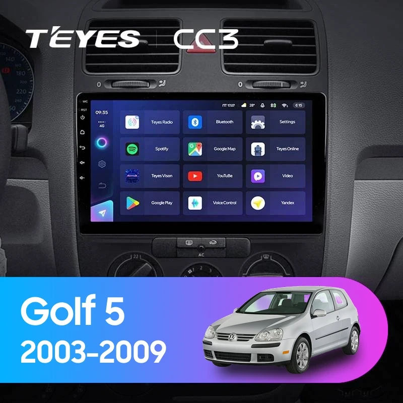Штатная магнитола Teyes CC3 4/32 Volkswagen Golf 5 (2003-2009) F3