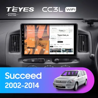 Штатная магнитола Teyes CC3L WiFi 2/32 Toyota Succeed (2002-2014) Правый руль