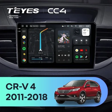 Штатная магнитола Teyes CC4 8/128 Honda CR-V 4 RM RE (2011-2018) Тип-C