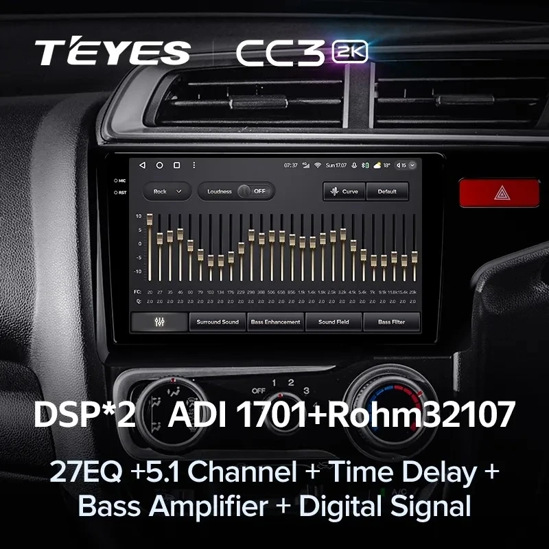 Штатная магнитола Teyes CC3 2K 6/128 Honda Jazz 3 (2015-2020) Тип-A Правый руль