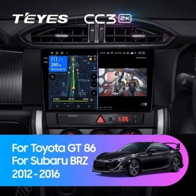 Штатная магнитола Teyes CC3 2K 6/128 Toyota GT 86 (2012-2016) Правый руль