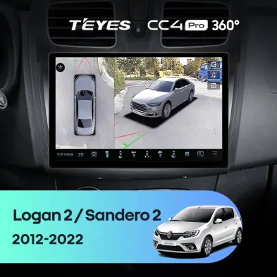 Штатная магнитола Teyes CC4 Pro 360 8/128 Renault Sandero 2 (2013-2022) F1 (11")