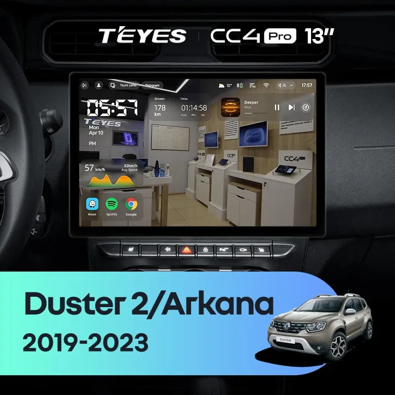 Штатная магнитола Teyes CC4 Pro 8/128 Renault Arkana (2019-2023) F2 (13")