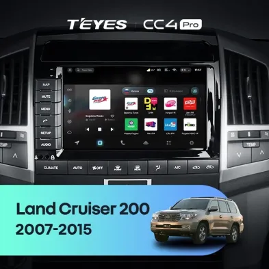 Штатная магнитола Teyes CC4 Pro 8/128 Toyota Land Cruiser 11 200 (2007-2015) F2 Тип-A