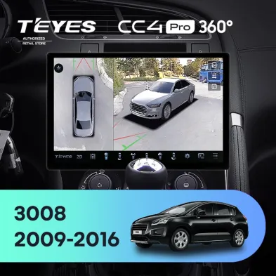 Штатная магнитола Teyes CC4 Pro 360 8/128 Peugeot 3008 1 (2009-2016) F2 (13")