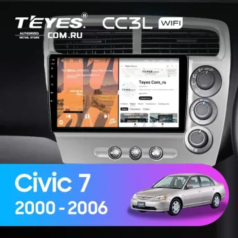 Штатная магнитола Teyes CC3L WiFi 2/32 Honda Civic 7 (2000-2006) F3 Правый руль