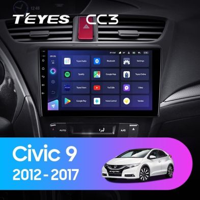 Штатная магнитола Teyes CC3 4/32 Honda Civic 9 FK FB (2012-2017)