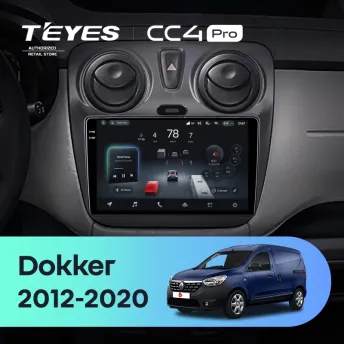 Штатная магнитола Teyes CC4 Pro 12/256 Renault Dokker (2012-2020)