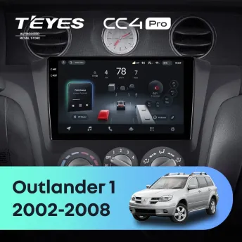 Штатная магнитола Teyes CC4 Pro 12/256 Mitsubishi Outlander 1 (2002-2008) F1