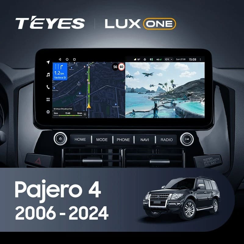 Штатная магнитола Teyes LUX ONE 4/64 Mitsubishi Pajero 4 V80 V90 (2006-2024) Тип-A