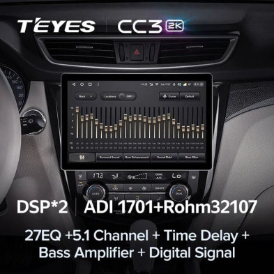 Штатная магнитола Teyes CC3 2K 6/128 Nissan X-Trail 3 T32 (2013-2022) F2 Тип-C (13")