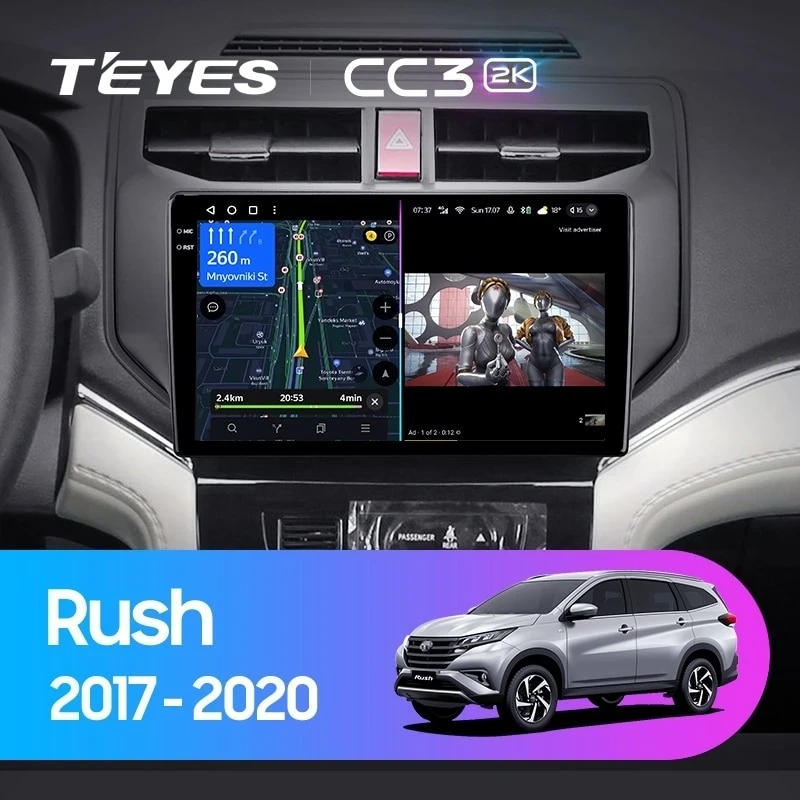 Штатная магнитола Teyes CC3 2K 360 6/128 Toyota Rush (2017-2020)