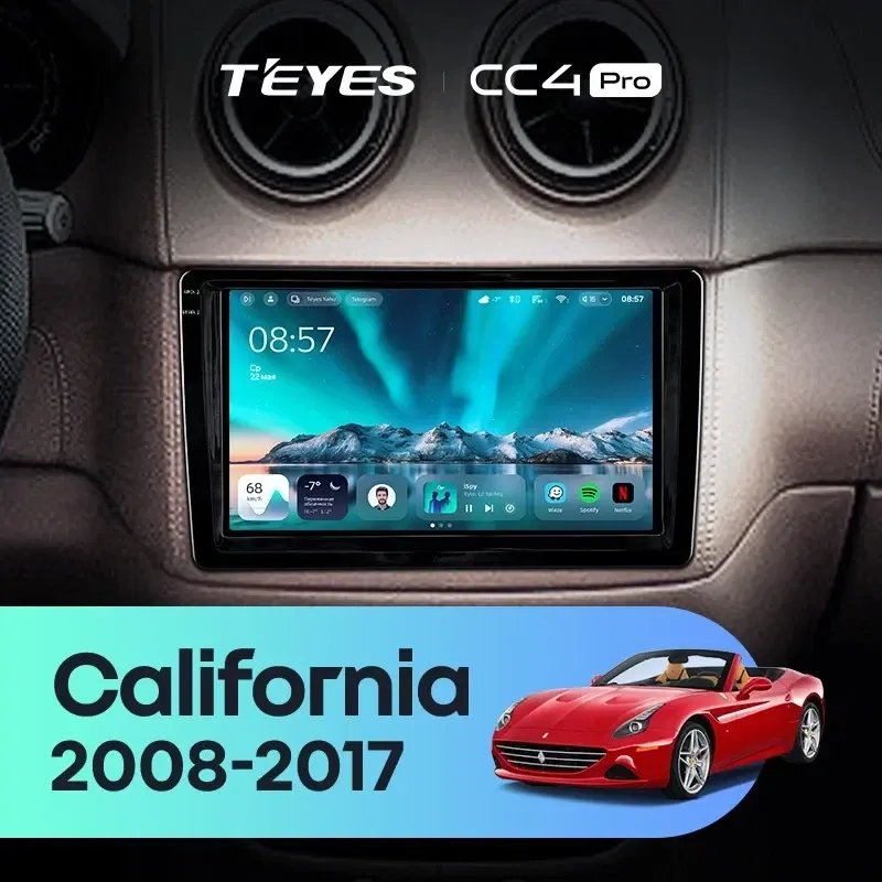 Штатная магнитола Teyes CC4 Pro 8/128 Ferrari California (2008-2017)
