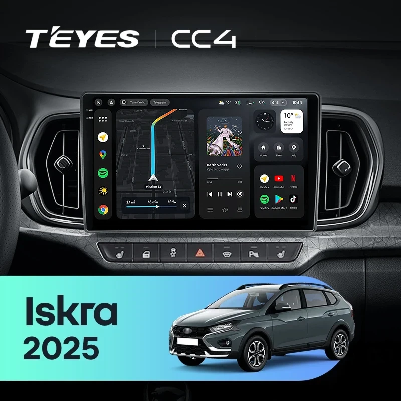 Штатная магнитола Teyes CC4 6/64 LADA Iskra SW Cross (2025-2026) Тип-A