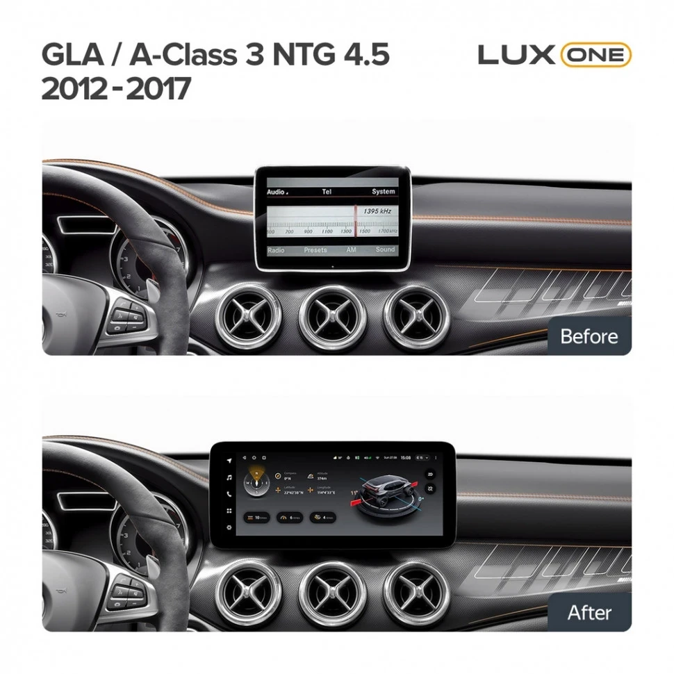 Штатная магнитола Teyes LUX ONE 6/128 Mercedes-Benz A-Class 3 W176 (NTG 4.5) (2012-2017)