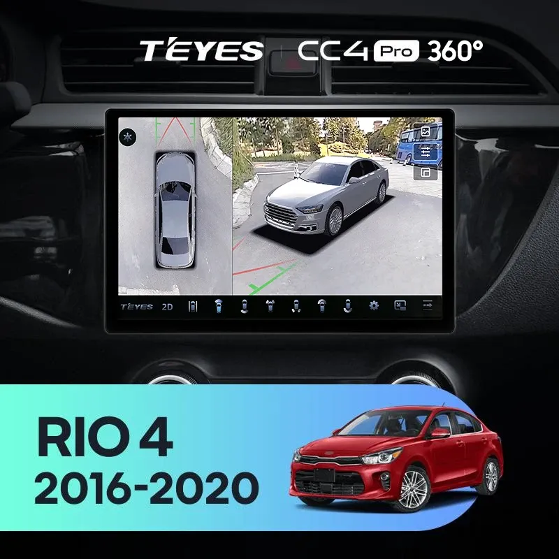 Штатная магнитола Teyes CC4 Pro 360 8/128 Kia Rio 4 (2016-2019) Тип-B (11")