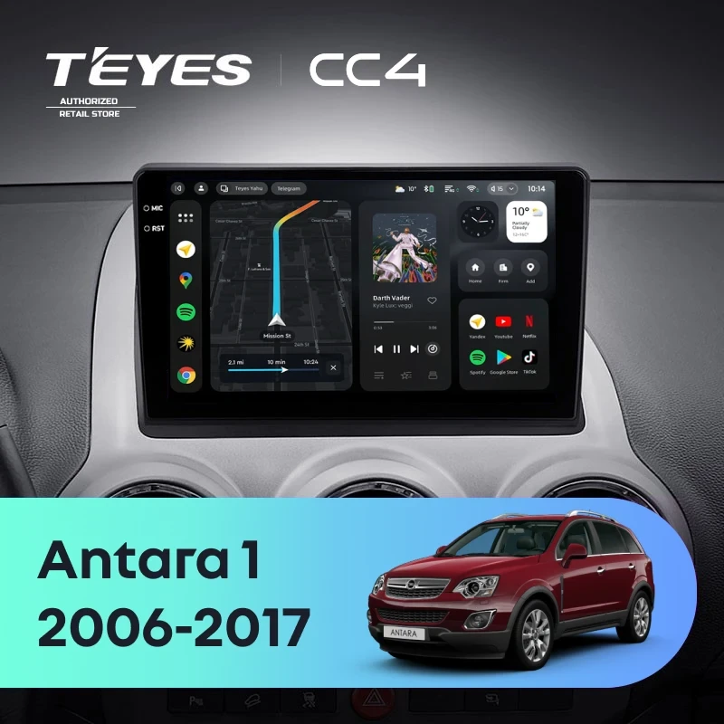 Штатная магнитола Teyes CC4 8/128 Opel Antara 1 (2006-2017)
