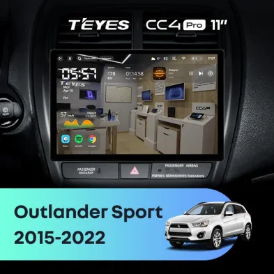 Штатная магнитола Teyes CC4 Pro 12/256 Mitsubishi Outlander Sport (2015-2022) Тип-B (11")