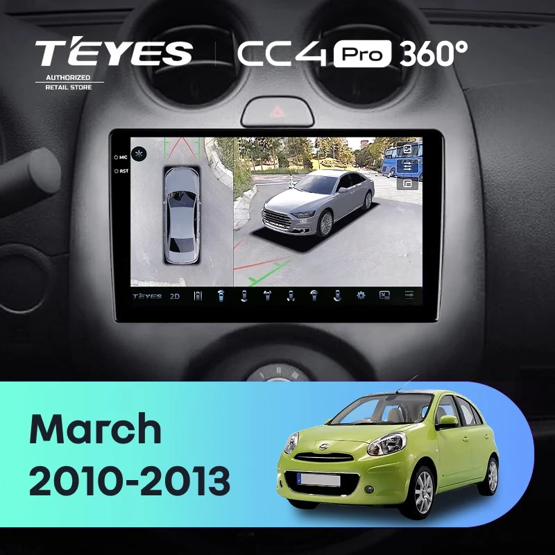 Штатная магнитола Teyes CC4 Pro 360 12/256 Nissan March K13 (2010-2013)