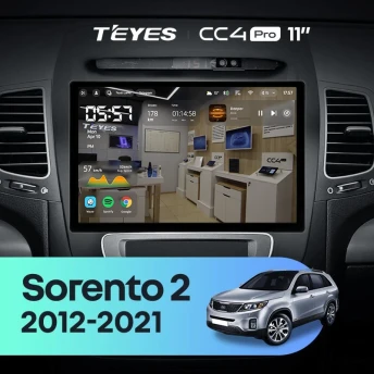 Штатная магнитола Teyes CC4 Pro 8/128 Kia Sorento 2 II XM (2012-2021) F3 (11")