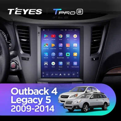 Штатная магнитола Tesla style Teyes TPRO 2 4/64 Subaru Outback 4 BR Legacy 5 (2009-2014)