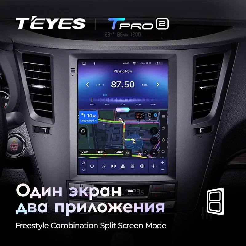 Штатная магнитола Tesla style Teyes TPRO 2 4/64 Subaru Outback 4 BR Legacy 5 (2009-2014)