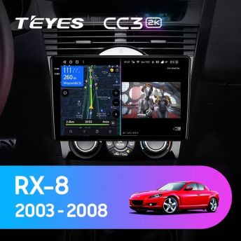Штатная магнитола Teyes CC3 2K 6/128 Mazda RX-8 SE (2003-2008)