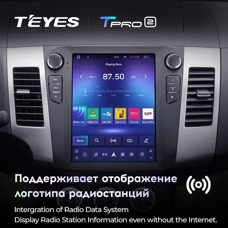 Штатная магнитола Tesla style Teyes TPRO 2 3/32 Mitsubishi Outlander 2 CW0W (2005-2013) Тип-A