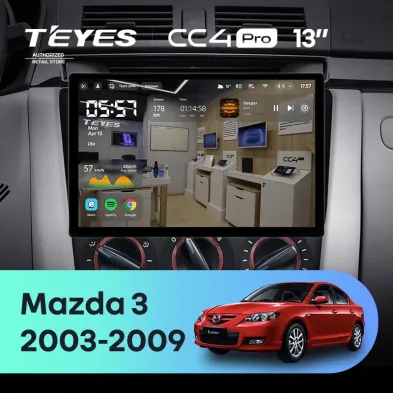 Штатная магнитола Teyes CC4 Pro 8/128 Mazda 3 1 BK (2003-2009) (13")
