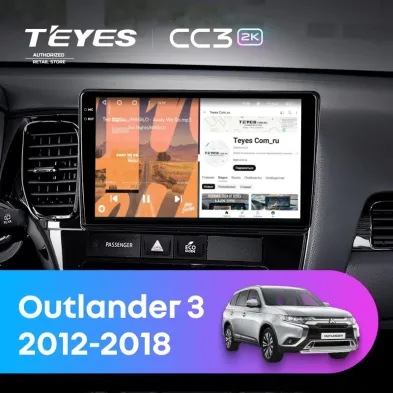 Штатная магнитола Teyes CC3 4/32 Mitsubishi Outlander 3 (2012-2018) Тип-A