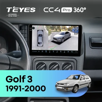 Штатная магнитола Teyes CC4 Pro 360 12/256 Volkswagen Golf 3 (1991-2000)