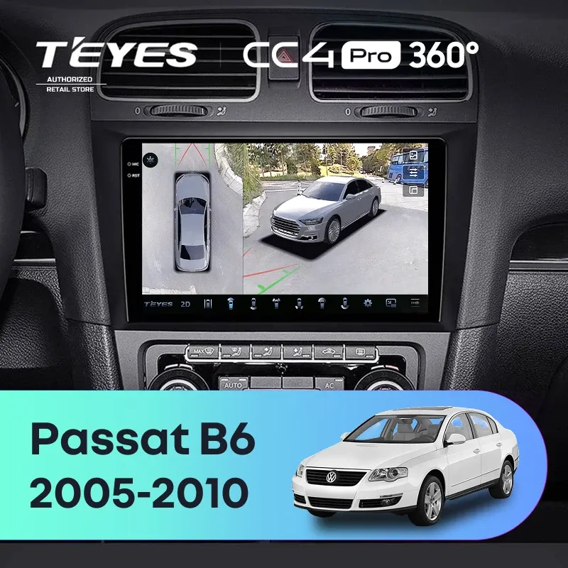 Штатная магнитола Teyes CC4 Pro 360 8/128 Volkswagen Passat B6 (2005-2010)