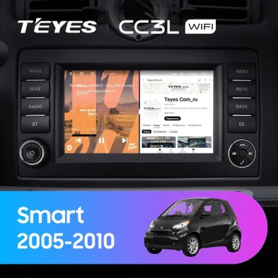 Штатная магнитола Teyes CC3L WiFi 2/32 Mercedes-Benz Smart (2005-2010) 7"