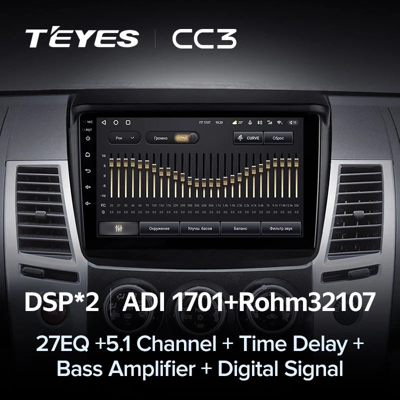 Штатная магнитола Teyes CC3 4/32 Mitsubishi Pajero Sport 2 (2008-2016)