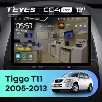 Штатная магнитола Teyes CC4 Pro 12/256 Chery Tiggo T11 1 (2005-2013) (13")