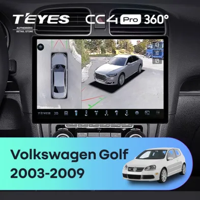 Штатная магнитола Teyes CC4 Pro 360 12/256 Volkswagen Golf (2003-2009) (13")