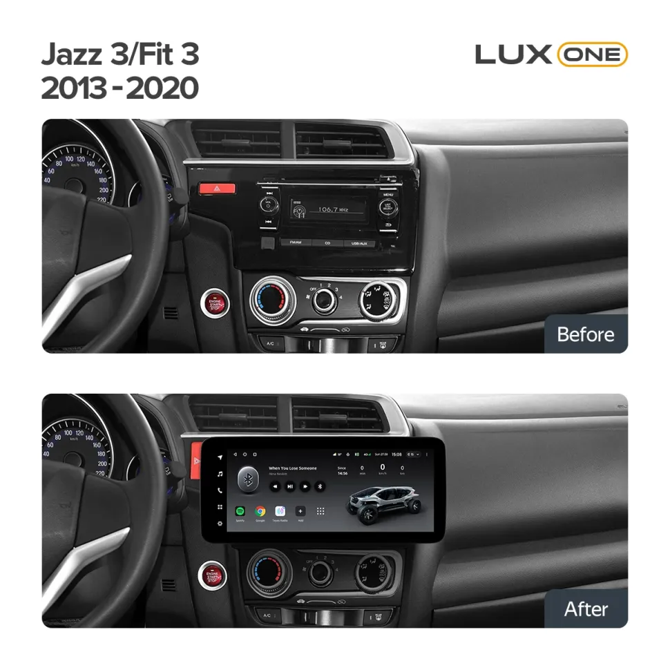 Переходная рамка Honda Jazz 3 (2015-2020) / Fit 3 GP GK (2013-2020) (12,3")